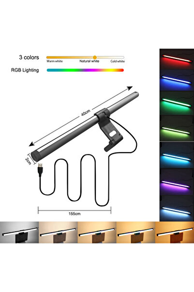 Choice1 شريط إضاءة LED للشاشة بطول 40 سم مع تقنية RGB، إضاءة معلقة لشاشة الكم...