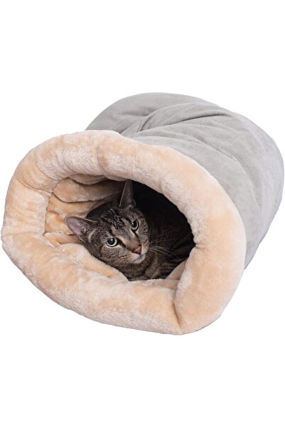 Choice Grey Autumn and Winter Cat Sleeping Bag Semi-enclosed Cat Nest Warm Sm...