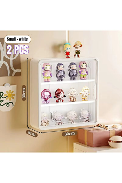 Choice5 White-S-2PCS Wall Mounted Storage Box For Action Figures Magnetic Suc...