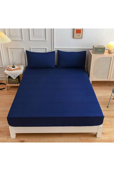 Choice7 طقم أغطية سرير كوين سايز 3 قطع من البوليستر بلون موحد مقاس 90×200 سم ...
