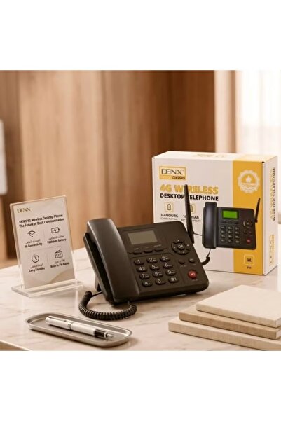 Primo Plus هاتف مكتبي DENX DX3649 بتقنية 4G مع راديو FM مدمج وبطارية طويلة الأمد