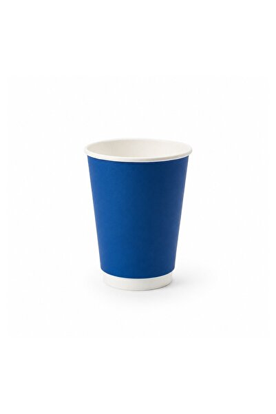sunpack Blue 12 oz Double Wall Paper Cups - 20 Pack