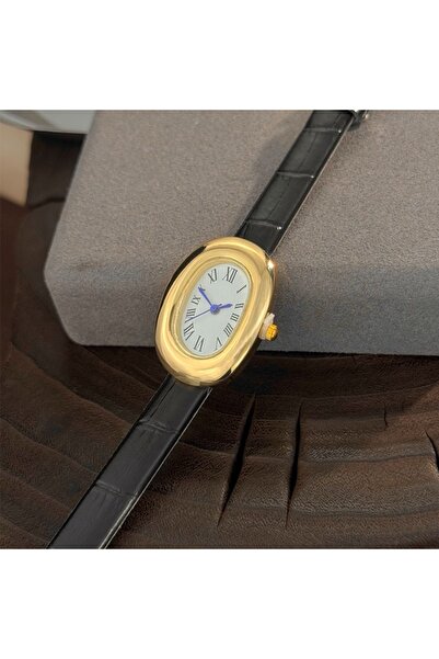 Choice3 Black Belt Gold Oval belt watch, exquisite and compact fashion casual...