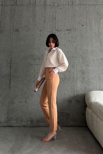 Hiccup My Fashion High Waist Draped Trousers