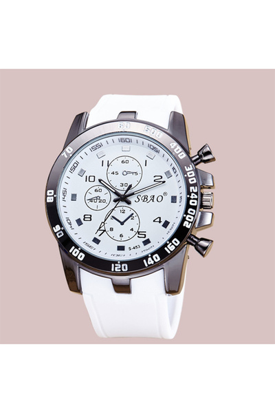 Choice6 WHITE New Quartz Watches for Men and Women, Student Sports Silicone W...