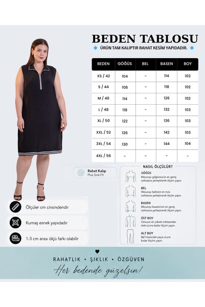 Roxxlen Rochie de damă mărime mare cu fermoar și detaliu cu dungi