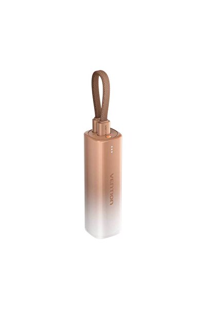 Vention Fhw 5000MAH 20W Usb-C ve Lightning Çıkışlı Mini Powerbank Kahverengi ( Distribütör Garantili )