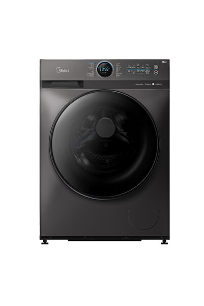Midea غسالة ملابس تحميل أمامي - سعة الغسيل 10 كجم - 14 برنامج غسيل - تيتانيوم...