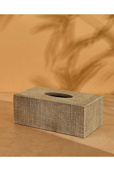 REDTAG Brown Textured Rectangle Tissue Box Cover