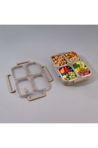 Aryıldız Bento Lunch Box 4 Bölmeli Haki