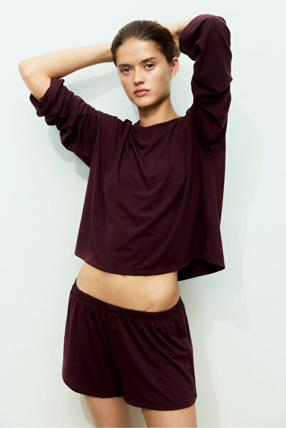 H&M Viskoz Karışımlı Pijama Takımı