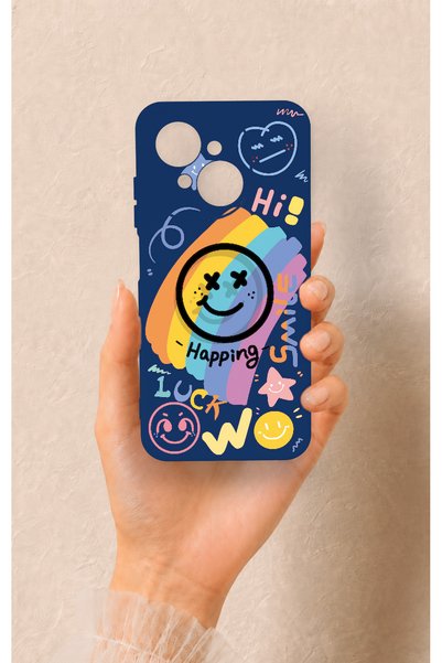 Vip Case Tecno Spark Go1 Compatible Happing Smile Patterned Silicone Case