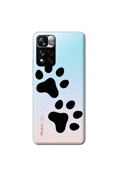 Other Xiaomi Redmi Note 11 Pro 5G Paws Transparent Silicone TPU Θήκη