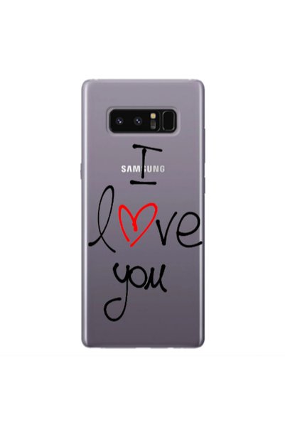 Other Samsung Note 8 i love you Transparent Silicone TPU Θήκη