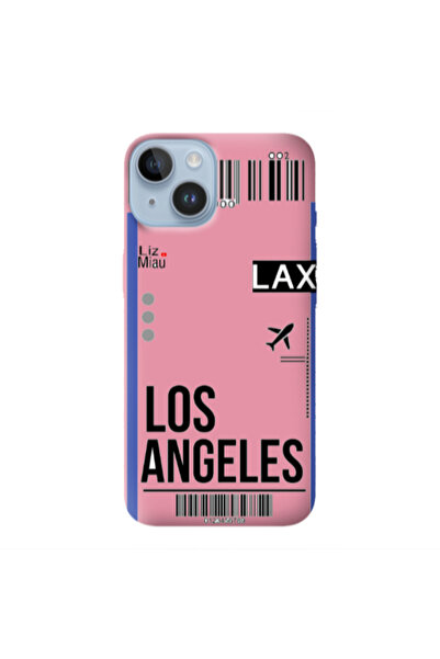 Other Apple iPhone 14 Los angeles Pink Colored Silicone TPU Θήκη