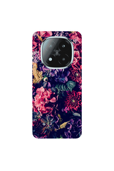 Other Xiaomi Redmi Note 14 Pro + 5g Purple and pink flowers Transparent Silic...