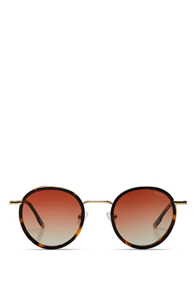 Komono Pete White Gold Tortoise Blond Wing Metal Unisex Sunglasses