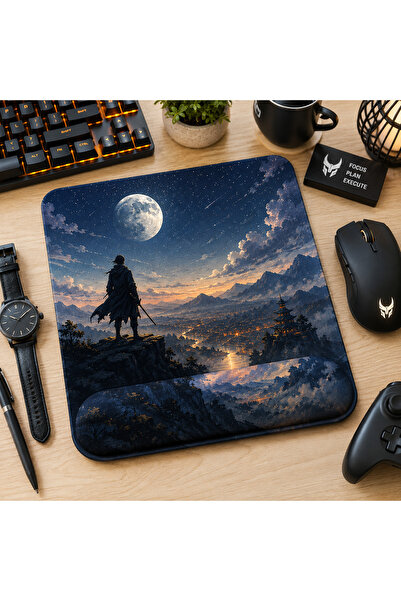 matizya Moon Warrior Bilek Destekli Mousepad 19x23 cm Ergonomik Kaymaz Taban ...