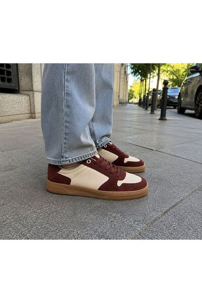 Revenge Sneaker Sports Shoes Burgundy Leather