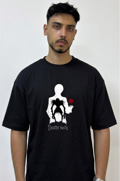 Anetos Ryuk Death Note_7 Design Printed Oversize Black T-Shirt