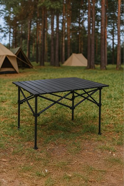 CEZVE HOME Katlanabilir Taşınabilir Kamp Masası Alüminyum Gövdeli Outdoor Pik...