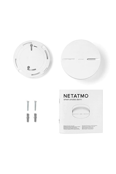 Netatmo Wireless Smoke Sensor, 85 dB, App Notifications, Hub-Free, White