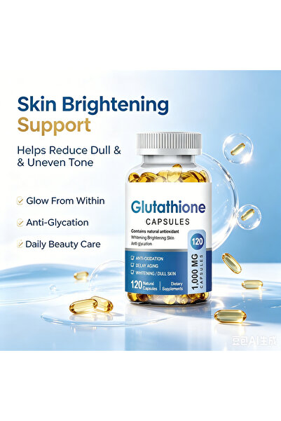 DHOP Glutathione Capsules 1000mg, Natural Antioxidant for Skin Whitening & Br...