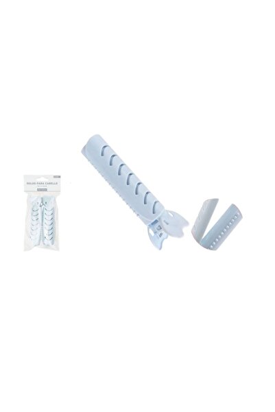 idei Set 2 rulouri pentru păr ventilate albastru deschis cu clemă integrată, ...