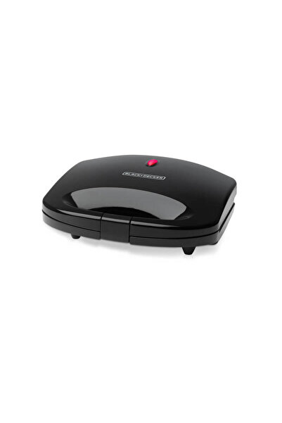 Black and Decker صانع الساندويتشات، سعة شريحتين - 600 واط - أسود - TS1000-B5