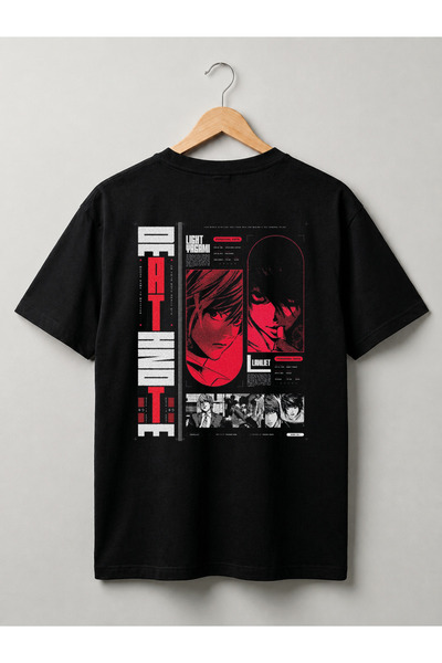 Grafftee Clothing Tricou casual unisex din bumbac premium cu design anime Dea...