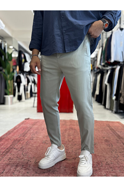 BYBASICMAN Zelene lycra hlače standardnog kroja BY-5058