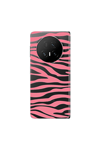 Other Honor Magic V5 Pink Zebra Transparent Silicone TPU Θήκη