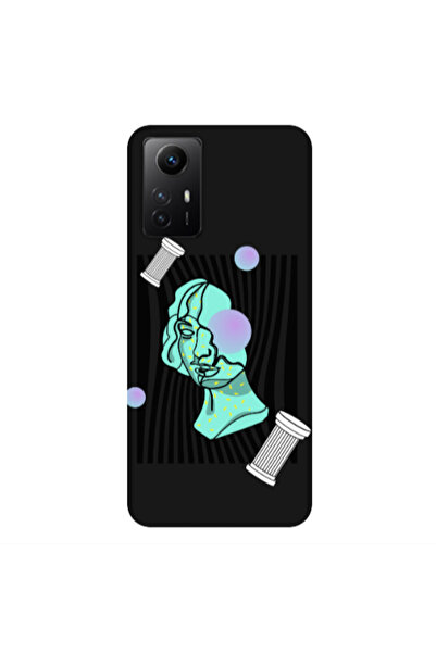 Other Xiaomi Redmi Note 12s Columns Black Colored Silicone TPU Θήκη