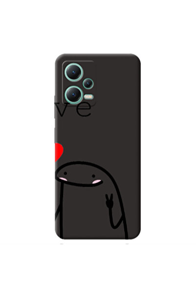 Other Xiaomi Redmi Note 12 Pro 5G Love 2 Black Colored Silicone TPU Θήκη
