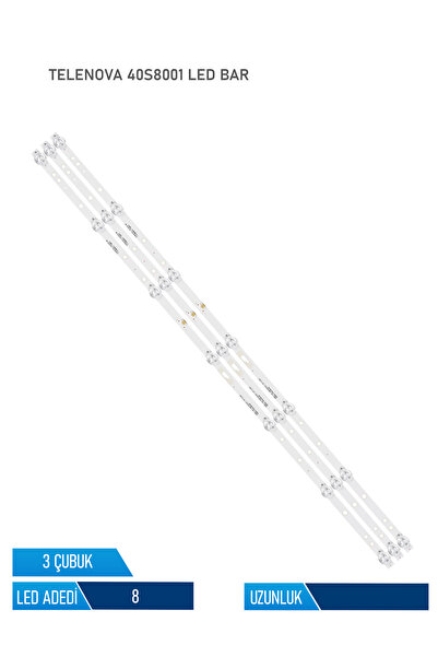 TELENOVA 40S8001 3 Parça 40 inc Tv Led Bar