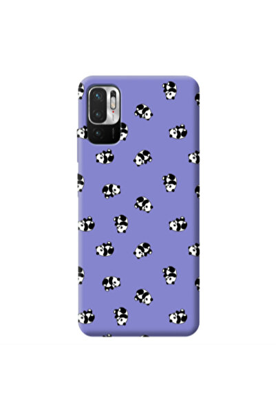 Other Xiaomi Redmi Note 10 Pro 5G Small Pandas Purple Colored Silicone TPU Θήκη
