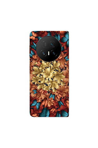 Other Honor Magic V5 Blue butterflies Transparent Silicone TPU Θήκη