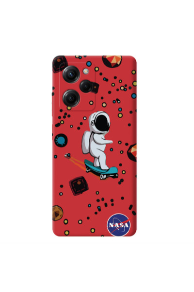 Other Xiaomi Poco X5 Pro Astronaut with skateboard Red Colored Silicone TPU Θήκη