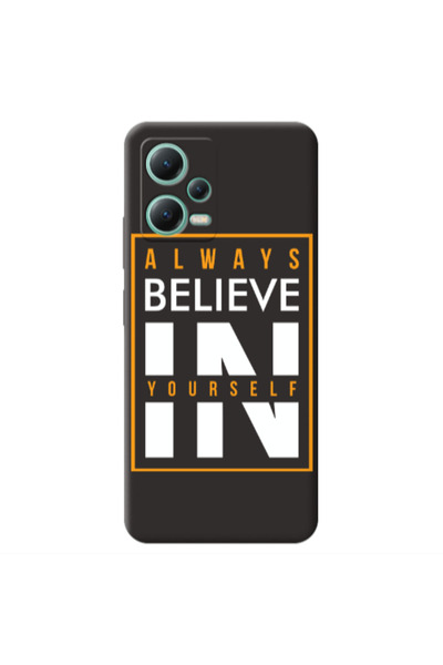 Other Xiaomi Redmi Note 12 Pro 5G Always Belive Black Colored Silicone TPU Θήκη