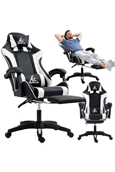 OEM Scaun de gaming, 90–180 °   Înclinare, pernă de masaj lombar alimentată p...