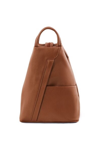 tuscany Leather Rucsac Shanghai din piele, TL141881 - Cognac