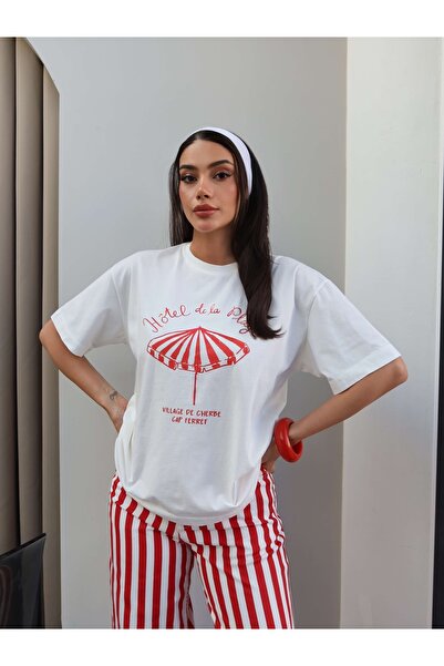 ESRAHELVACI Printed Patterned Oversize Tshirt