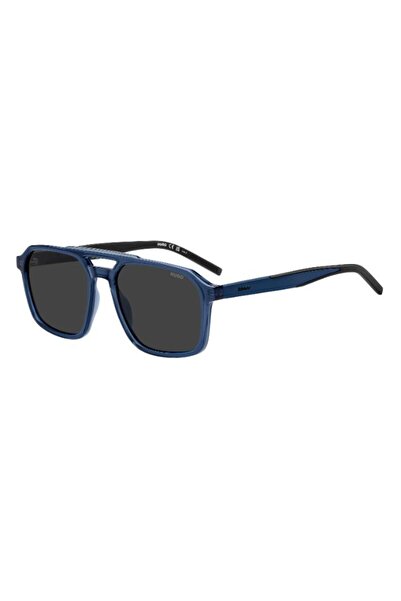 HUGO UV Protected Sunglasses Blue Frame Grey Mirror Lens 56mm - HG-1335/S-PJP