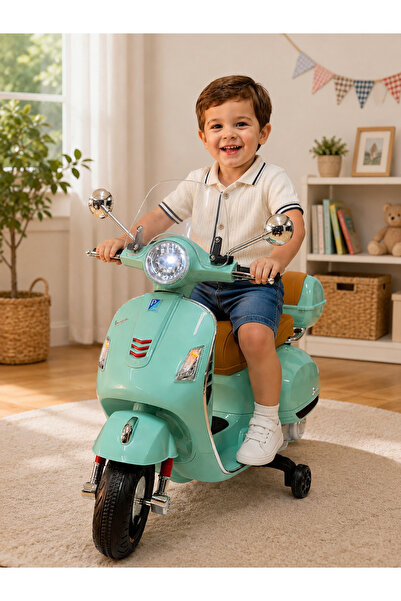TOY CAR ORJİNAL VESPA AKÜLÜ MOTOR 3-6 YAŞ