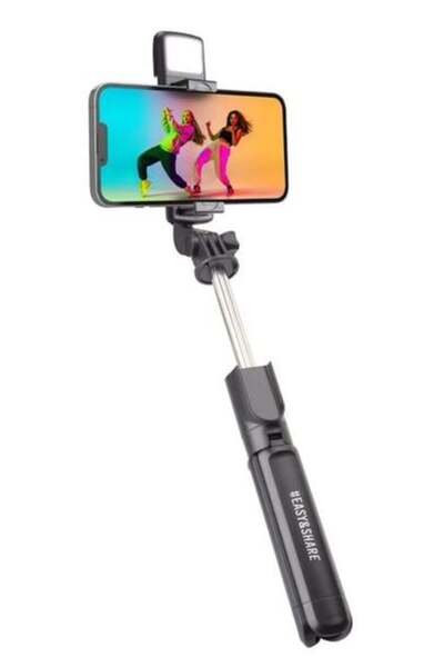 SBS Selfie stick trepied LED Tetripoled cu telecomandă wireless, 67 cm, pentr...
