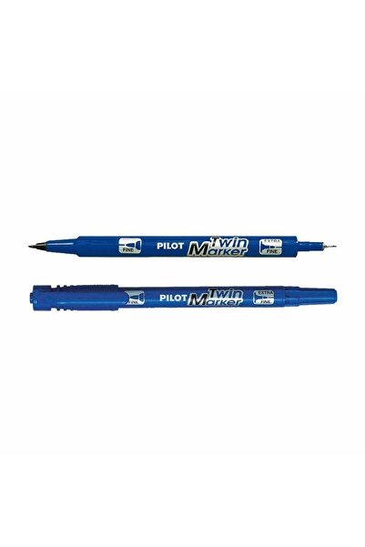 Pilot Μόνιμος Διπλός Μαρκαδόρος Λεπτό Μπλε (SCA-TM-L-BG)