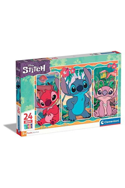 CLEMENTONI Παιδικό Παζλ Μάξι Σούπερ Χρώματα Disney Stitch 24 τεμάχια (1200-24...