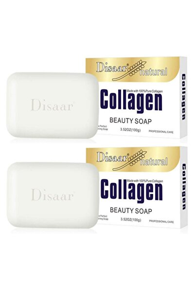Disaar 2-Piece Beauty Natural Collagen Soap Clear Face Smooth Skin Reduces op...