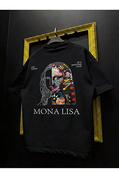 Revasser Unisex muška/ženska MONALISA SPECIJALNA šarena majica sa prilagođeni...