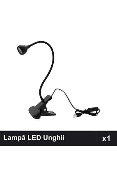 NAİLS Lampă LED Lanternă Flexibilă pentru Unghii, 3W, cu Clemă și Conector US...